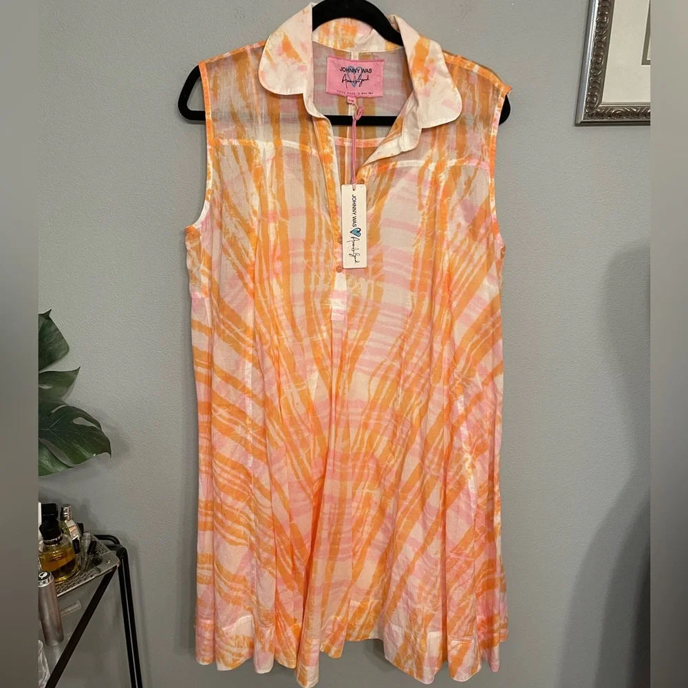 Johnny Was Amanda Bond Josie dress plaid large/x-large NWT